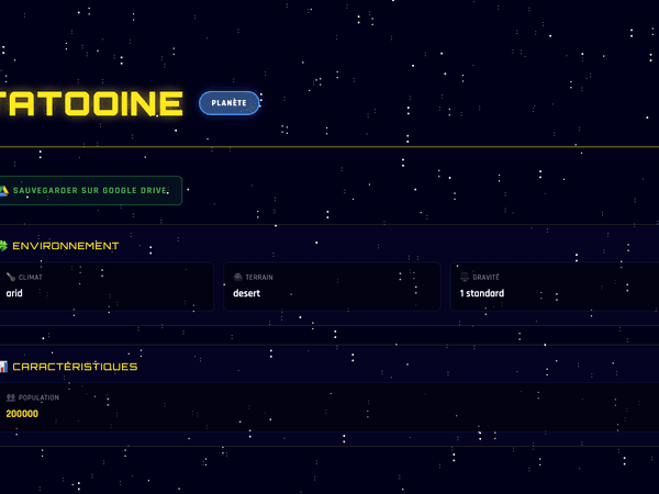 SWAPI — Moteur de recherche Star Wars - 2